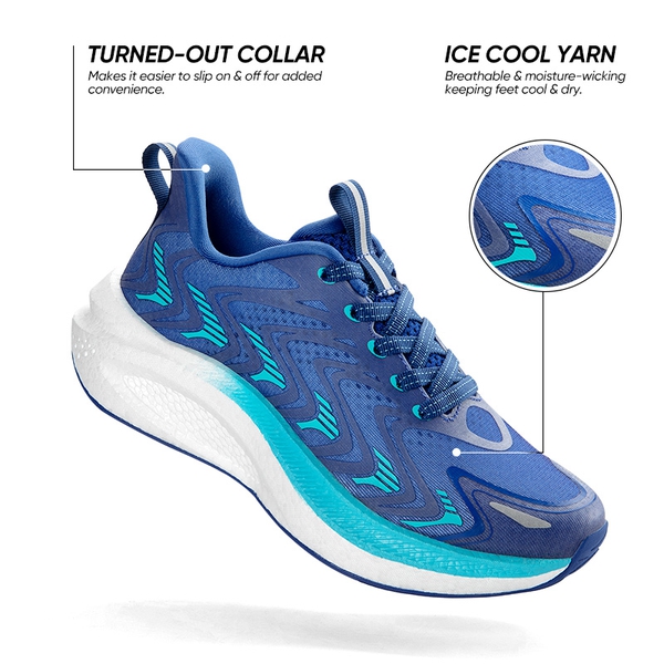 [FlyLife] Women's Breathable Lifestyle Sneakers - BLUE - 2